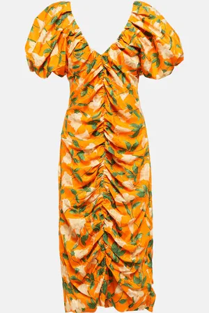 Agua by Agua Bendita Camelia Sabanero Dorado floral-print midi dress