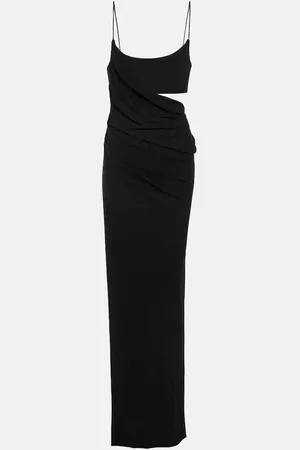 ALEX PERRY Asymmetric draped jersey maxi dress