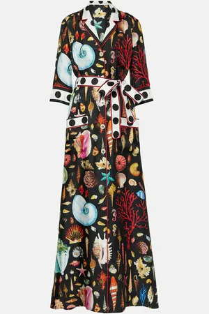 Dolce & Gabbana Capri printed silk satin robe