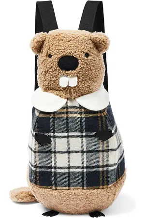 Il gufo Checked beaver backpack