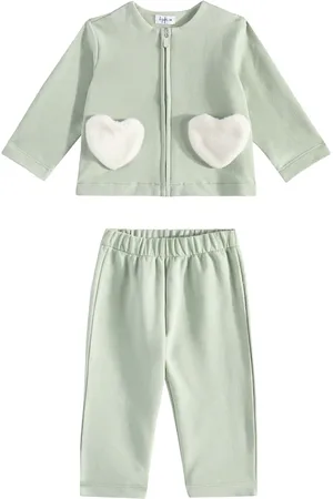 Il gufo Baby cotton-blend jersey tracksuit