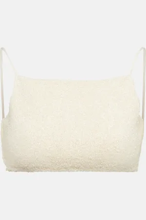 Loro Piana Silk bouclÃ© crop top