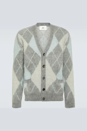 Ami Argyle wool-blend cardigan