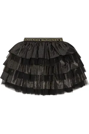 Balmain Tiered tulle skirt