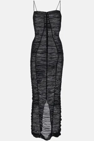 Dolce & Gabbana Sheer draped tulle midi dress