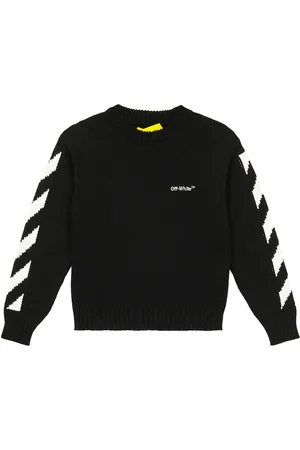 OFF-WHITE Logo intarsia cotton sweater