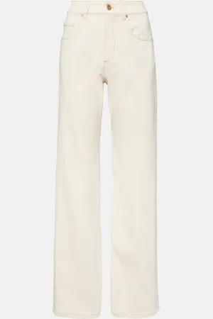 Brunello Cucinelli Garment-dyed wide-leg jeans