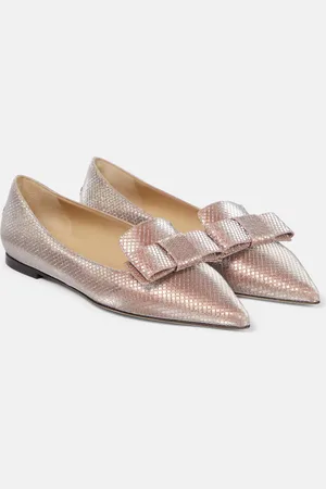 Jimmy Choo Gala bow-embellished ballet flats
