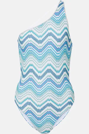 Missoni Printed one-shoulder swimsuit