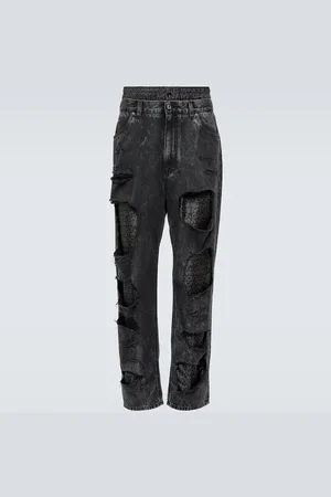 Dolce & Gabbana Logo distressed straight jeans