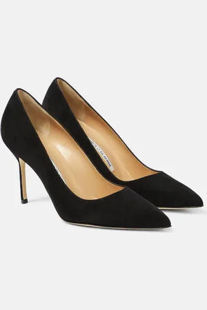 Manolo Blahnik BB 90 suede pumps