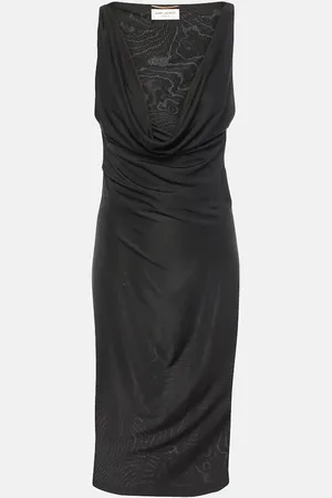Saint Laurent Draped midi dress