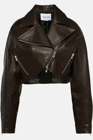 Alaïa Cropped leather biker jacket