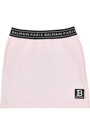 Balmain Logo cotton skirt