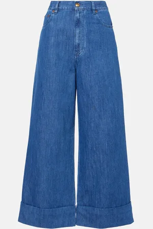 VALENTINO High-rise wide-leg jeans