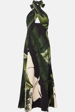 JOHANNA ORTIZ Printed halterneck maxi dress