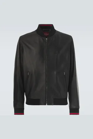 Gucci Leather bomber jacket