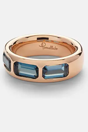 Pomellato Iconica 18kt rose gold ring with topaz