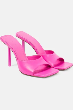Amina Muaddi Laura leather mules