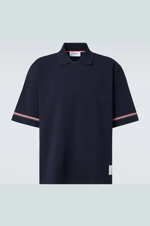 Thom Browne RWB Stripe cotton polo shirt