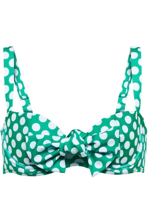 ALEXANDRA MIRO Clara polka-dot bikini top