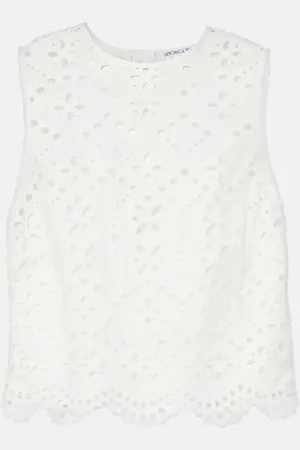 VERONICA BEARD Adelyn broderie anglaise cotton top