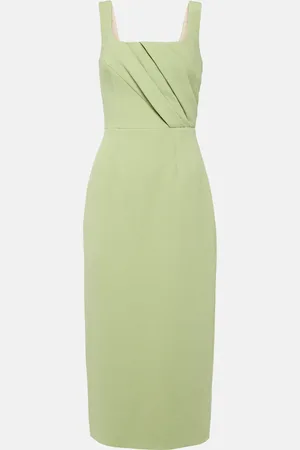 EMILIA WICKSTEAD Arina pleated crÃªpe midi dress