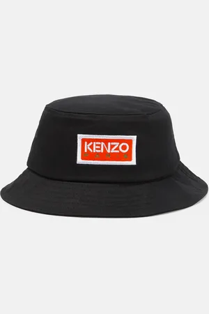 Kenzo Logo embroidered cotton bucket hat