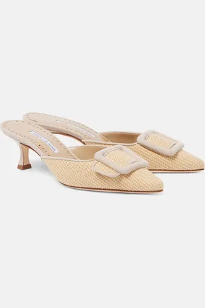 Manolo Blahnik Maysale 50 raffia mules