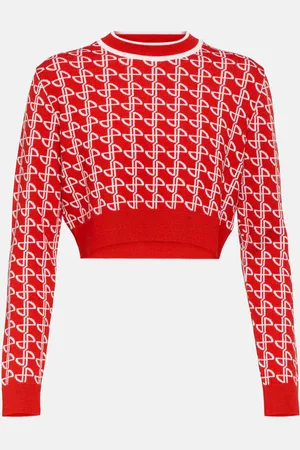 Patou Logo jacquard wool sweater