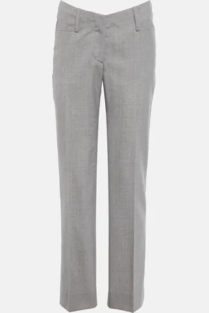 Victoria Beckham Pleated slim virgin wool pants