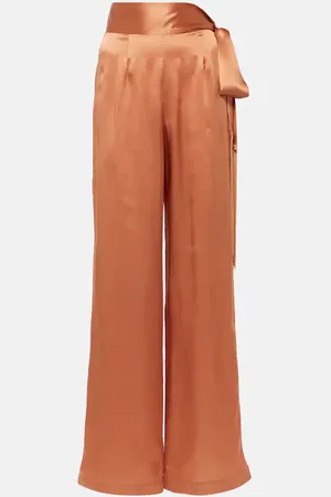 ‎Taller Marmo‎ Verdi silk satin wide-leg pants