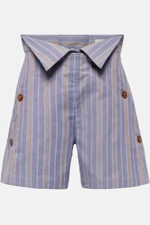 Vivienne Westwood W CJ striped high-rise cotton shorts