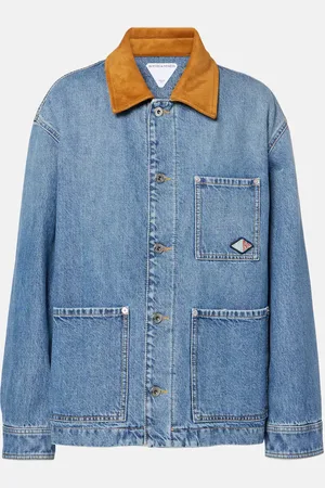 Bottega Veneta Padded suede-trimmed denim jacket