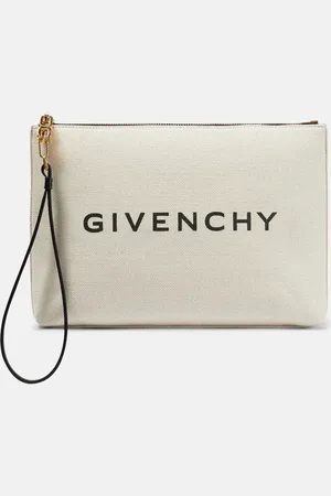 Givenchy Logo cotton-blend canvas clutch