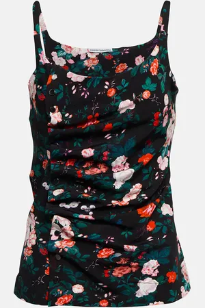 Paco rabanne Ruched floral top