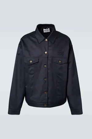 Miu Miu Logo cotton chino blouson