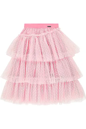 MONNALISA Polka-dot tulle skirt
