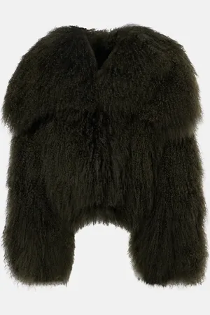 The Attico Faux fur bomber jacket