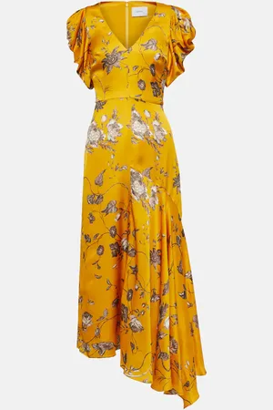 Erdem Floral satin midi dress