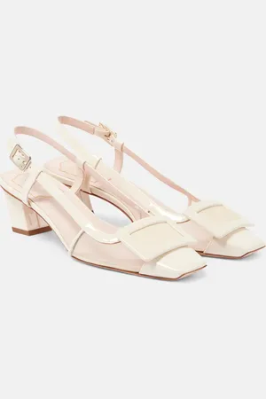 Roger Vivier Belle Vivier 45 leather slingback pumps