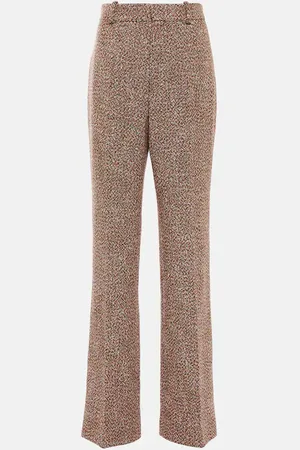 Chloé Mid-rise wide-leg tweed pants