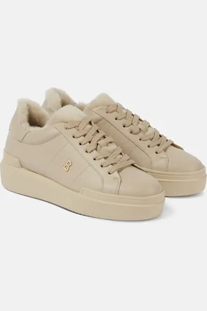 Bogner Hollywood shearling-trimmed leather sneakers