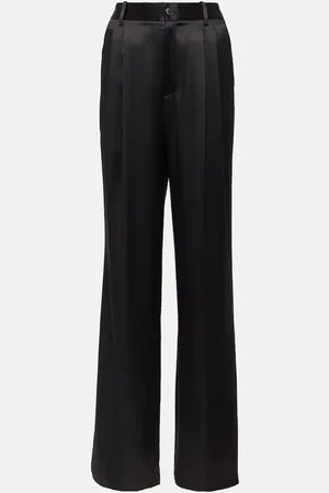 NILI LOTAN Flavie silk wide-leg pants