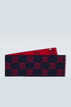 Gucci GG jacquard wool-silk scarf