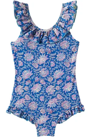 Louise Misha Andrea printed ruffled swimsuit