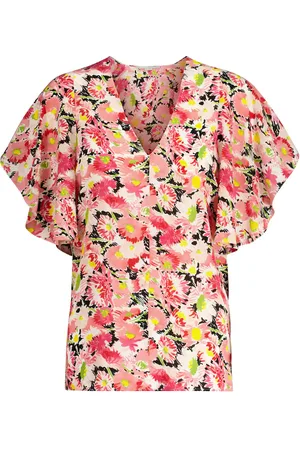 Stella McCartney Floral silk crÃªpe blouse