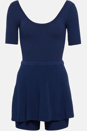 LIVE THE PROCESS Zena ribbed-knit tennis minidress