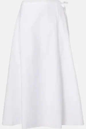The Row Fleur cotton midi skirt