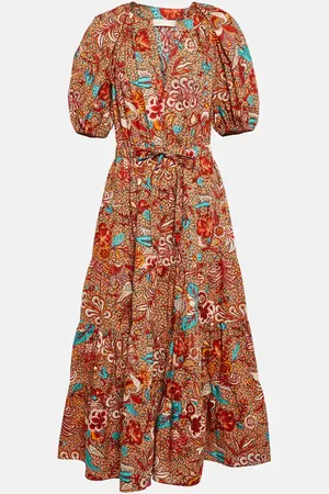 ULLA JOHNSON Olina printed cotton midi dress